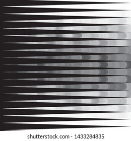 Monochrome geometric vector background. Abstract halftone illustration pattern. Vintage texture