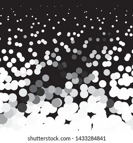 Monochrome geometric vector background. Abstract halftone illustration pattern. Vintage texture
