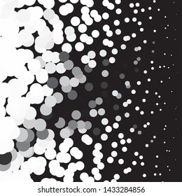 Monochrome geometric vector background. Abstract halftone illustration pattern. Vintage texture