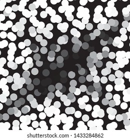 Monochrome geometric vector background. Abstract halftone illustration pattern. Vintage texture