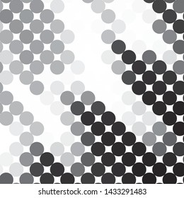 Monochrome geometric vector background. Abstract halftone illustration pattern. Vintage texture