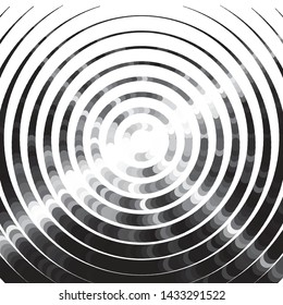 Monochrome geometric vector background. Abstract halftone illustration pattern. Vintage texture
