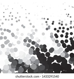 Monochrome geometric vector background. Abstract halftone illustration pattern. Vintage texture