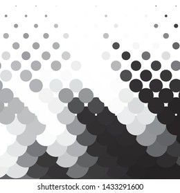 Monochrome geometric vector background. Abstract halftone illustration pattern. Vintage texture
