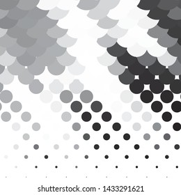 Monochrome geometric vector background. Abstract halftone illustration pattern. Vintage texture