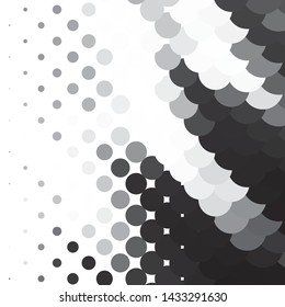 Monochrome geometric vector background. Abstract halftone illustration pattern. Vintage texture