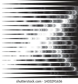 Monochrome geometric vector background. Abstract halftone illustration pattern. Vintage texture