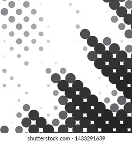 Monochrome geometric vector background. Abstract halftone illustration pattern. Vintage texture