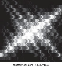 Monochrome geometric vector background. Abstract halftone illustration pattern. Vintage texture