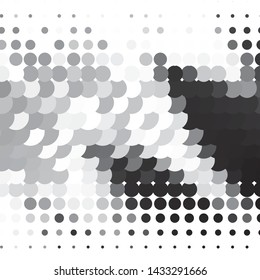 Monochrome geometric vector background. Abstract halftone illustration pattern. Vintage texture