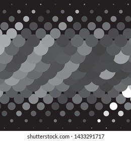 Monochrome geometric vector background. Abstract halftone illustration pattern. Vintage texture