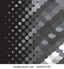 Monochrome geometric vector background. Abstract halftone illustration pattern. Vintage texture