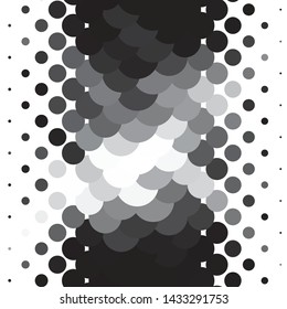 Monochrome geometric vector background. Abstract halftone illustration pattern. Vintage texture