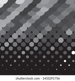 Monochrome geometric vector background. Abstract halftone illustration pattern. Vintage texture