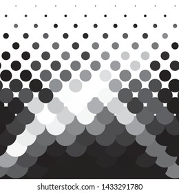 Monochrome geometric vector background. Abstract halftone illustration pattern. Vintage texture