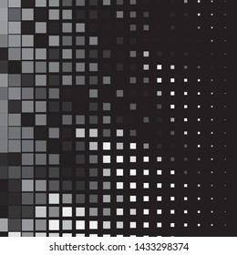 Monochrome geometric vector background. Abstract halftone illustration pattern. Vintage texture
