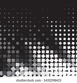 Monochrome geometric vector background. Abstract halftone illustration pattern. Vintage texture