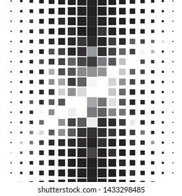 Monochrome geometric vector background. Abstract halftone illustration pattern. Vintage texture