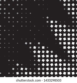 Monochrome geometric vector background. Abstract halftone illustration pattern. Vintage texture