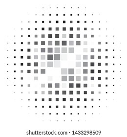 Monochrome geometric vector background. Abstract halftone illustration pattern. Vintage texture