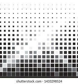 Monochrome geometric vector background. Abstract halftone illustration pattern. Vintage texture