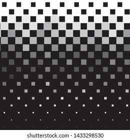 Monochrome geometric vector background. Abstract halftone illustration pattern. Vintage texture