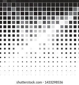 Monochrome geometric vector background. Abstract halftone illustration pattern. Vintage texture