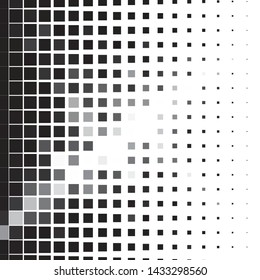 Monochrome geometric vector background. Abstract halftone illustration pattern. Vintage texture