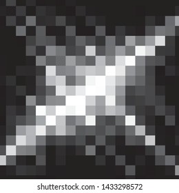 Monochrome geometric vector background. Abstract halftone illustration pattern. Vintage texture