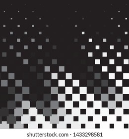 Monochrome geometric vector background. Abstract halftone illustration pattern. Vintage texture
