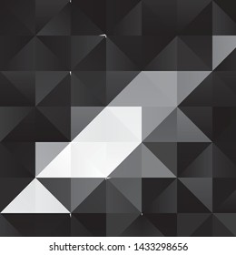 Monochrome geometric vector background. Abstract halftone illustration pattern. Vintage texture