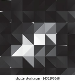 Monochrome geometric vector background. Abstract halftone illustration pattern. Vintage texture