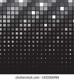 Monochrome geometric vector background. Abstract halftone illustration pattern. Vintage texture
