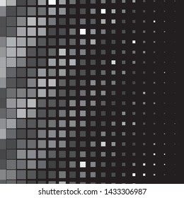 Monochrome geometric vector background. Abstract halftone illustration pattern. Vintage texture
