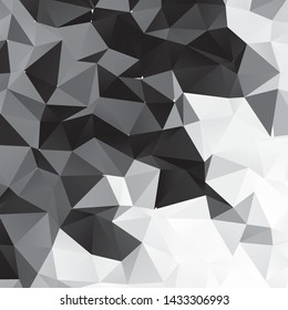 Monochrome geometric vector background. Abstract halftone illustration pattern. Vintage texture