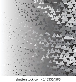 Monochrome geometric vector background. Abstract halftone illustration pattern. Vintage texture