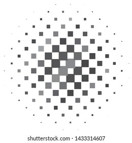 Monochrome geometric vector background. Abstract halftone illustration pattern. Vintage texture