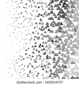 Monochrome geometric vector background. Abstract halftone illustration pattern. Vintage texture