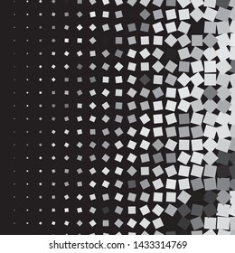 Monochrome geometric vector background. Abstract halftone illustration pattern. Vintage texture