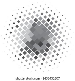 Monochrome geometric vector background. Abstract halftone illustration pattern. Vintage texture