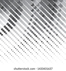 Monochrome geometric vector background. Abstract halftone illustration pattern. Vintage texture