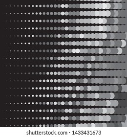Monochrome geometric vector background. Abstract halftone illustration pattern. Vintage texture