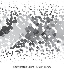 Monochrome geometric vector background. Abstract halftone illustration pattern. Vintage texture