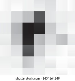 Monochrome geometric vector background. Abstract halftone illustration pattern. Vintage texture