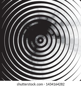 Monochrome geometric vector background. Abstract halftone illustration pattern. Vintage texture