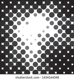 Monochrome geometric vector background. Abstract halftone illustration pattern. Vintage texture
