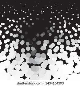 Monochrome geometric vector background. Abstract halftone illustration pattern. Vintage texture