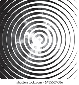 Monochrome geometric vector background. Abstract halftone illustration pattern. Vintage texture