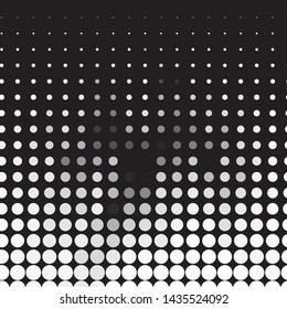 Monochrome geometric vector background. Abstract halftone illustration pattern. Vintage texture