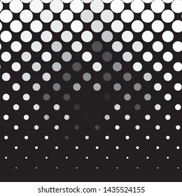 Monochrome geometric vector background. Abstract halftone illustration pattern. Vintage texture